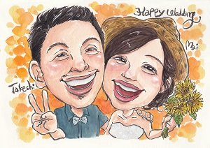 似顔絵藤井ゆきさんの作品（似顔絵グラフィックス）