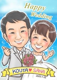 夫婦の似顔絵「似顔絵グラフィックス」